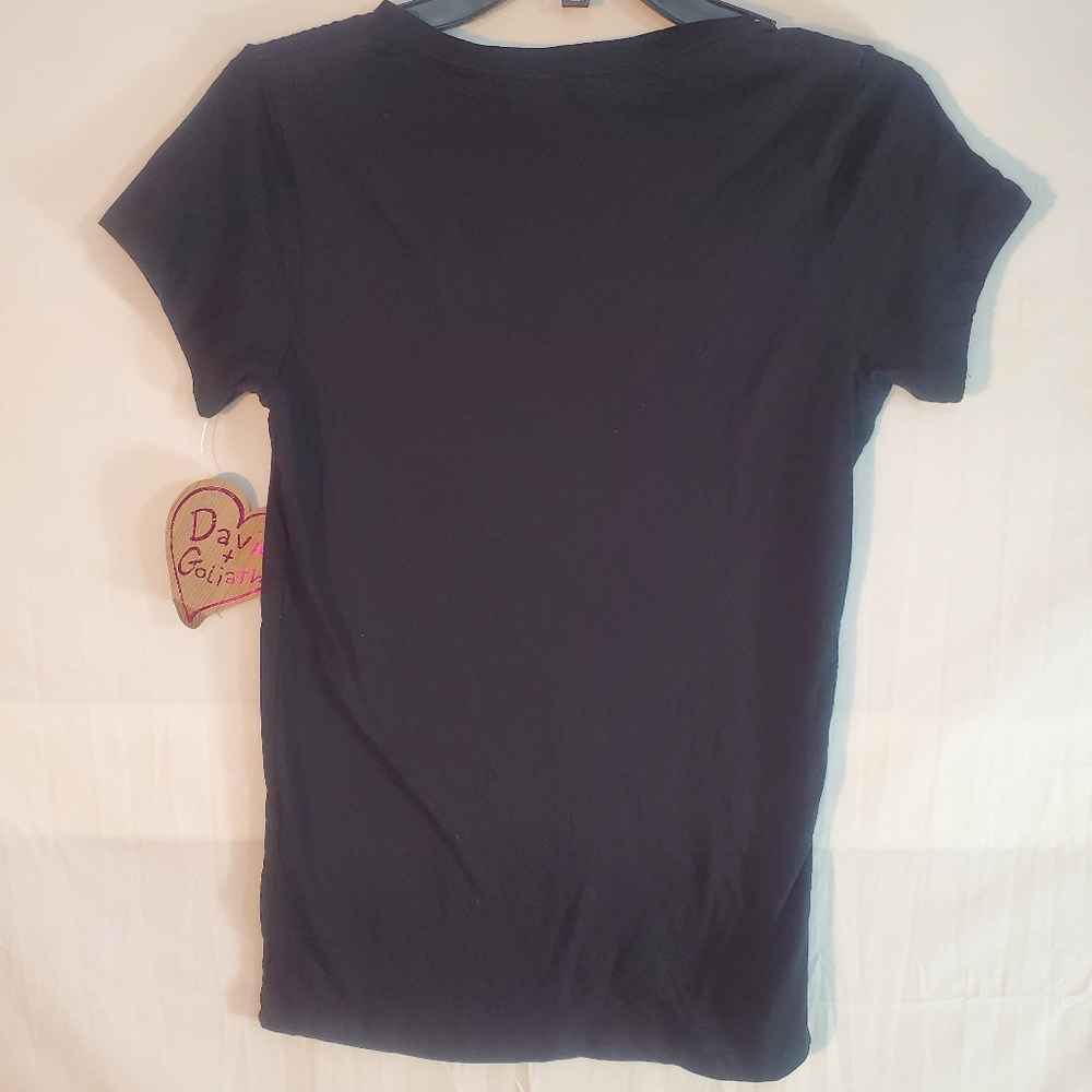 Santa Is My Sugar Daddy" David + Goliath Women's Large Black Shirt New Tags - Picture 4 of 5